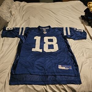 Reebok Jersey with White Number 18 Manning